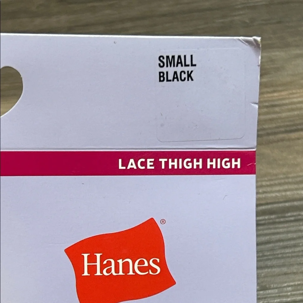 NWT Hanes Premium Silky Sheer Lace Thigh Highs